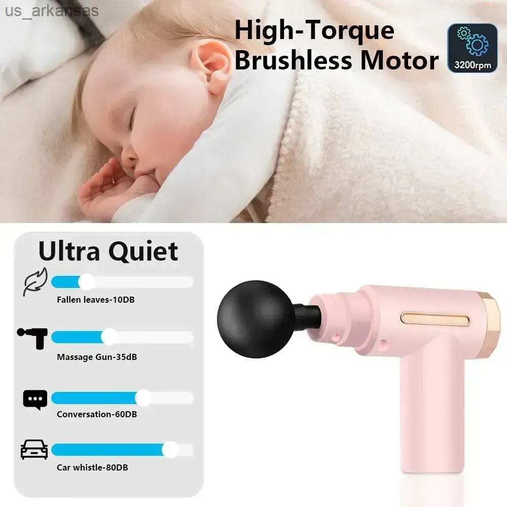 Professional Smart Percussion Massage Gun With 4 Interchangeable Heads