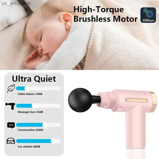 Professional Smart Percussion Massage Gun With 4 Interchangeable Heads