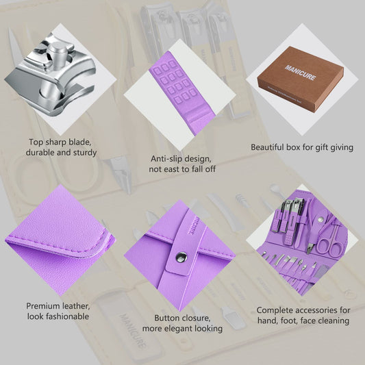 16-in-1 Stainless Steel Nail Care Kit